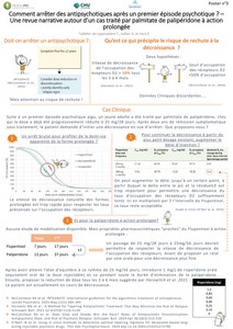Comment arrêter des antipsychotiques après un premier épisode psychotique ? – Une revue narrative autour d’un cas traité par palmitate de palipéridone à action prolongée