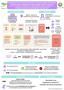 Connaissez-vous le PyschoPharmaQuiz ? Support ludique de formation continue sur les médicaments psychotropes au sein d’une pharmacie à usage intérieur (PUI)